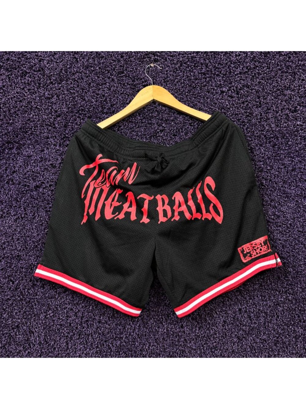 Jersey Shore Team Meatballs Basketball Shorts Size Large
